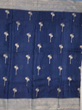 Satin silk fancy sarees allover zari motifs & zari border with plain contrast stripes blouse