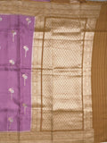 Satin silk fancy sarees allover zari motifs & zari border with plain contrast stripes blouse