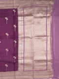 Satin silk fancy sarees allover zari motifs & zari border with plain contrast stripes blouse