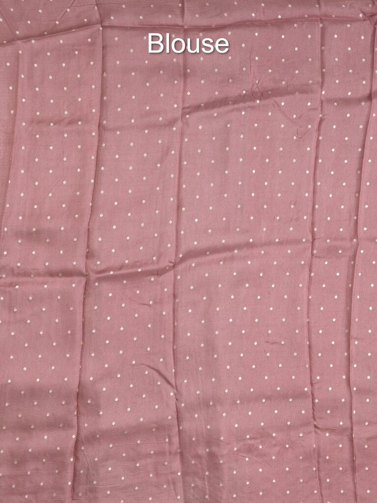 Tabby silk fancy saree allover zari stripes with contrast pallu and attached blouse
