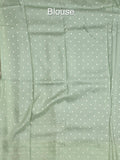 Tabby silk fancy saree allover zari stripes with contrast pallu and attached blouse