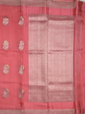 Pure kota fancy saree allover zari motifs & zari border with attached self blouse