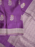 Pure kota fancy saree allover zari motifs & zari border with attached self blouse
