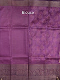 Dupion printed fancy saree with big zari border and matching blouse