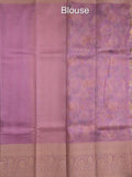 Dupion printed fancy saree with big zari border and matching blouse