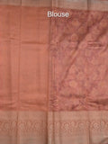 Dupion printed fancy saree with big zari border and matching blouse