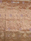 Dupion fancy saree allover stripes with embroidery cutwork border and tissue blouse