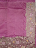 Dupion fancy saree allover stripes with embroidery cutwork border and tissue blouse