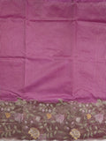 Dupion fancy saree allover stripes with embroidery cutwork border and tissue blouse
