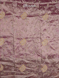 Dupion fancy saree allover stripes with embroidery cutwork border and tissue blouse