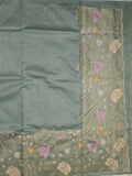Dupion fancy saree allover stripes with embroidery cutwork border and tissue blouse