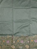 Dupion fancy saree allover stripes with embroidery cutwork border and tissue blouse