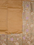 Dupion fancy saree allover stripes with embroidery cutwork border and tissue blouse