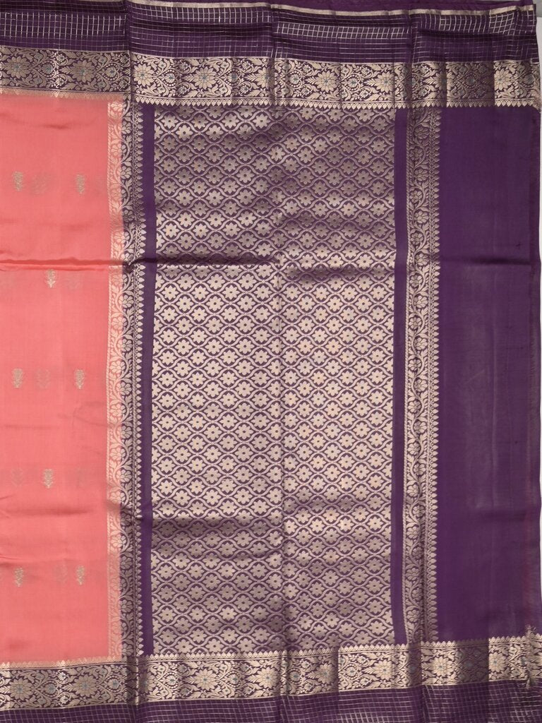 Green mango fancy saree allover zari motifs with contrast pallu and attached blouse