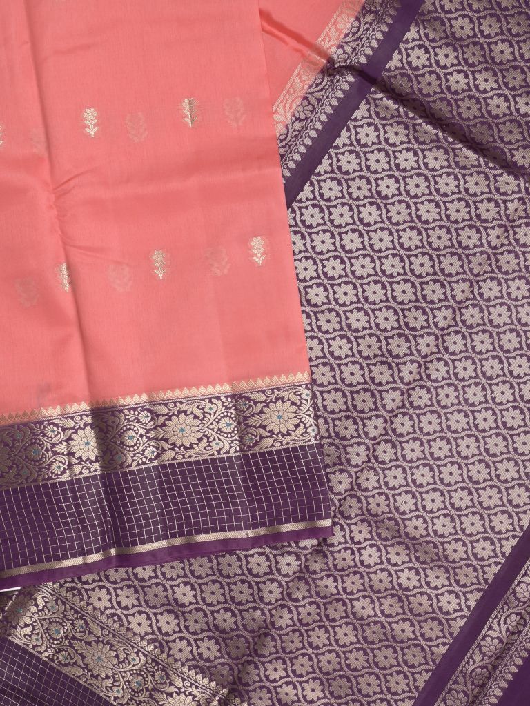 Green mango fancy saree allover zari motifs with contrast pallu and attached blouse