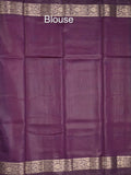 Green mango fancy saree allover zari motifs with contrast pallu and attached blouse