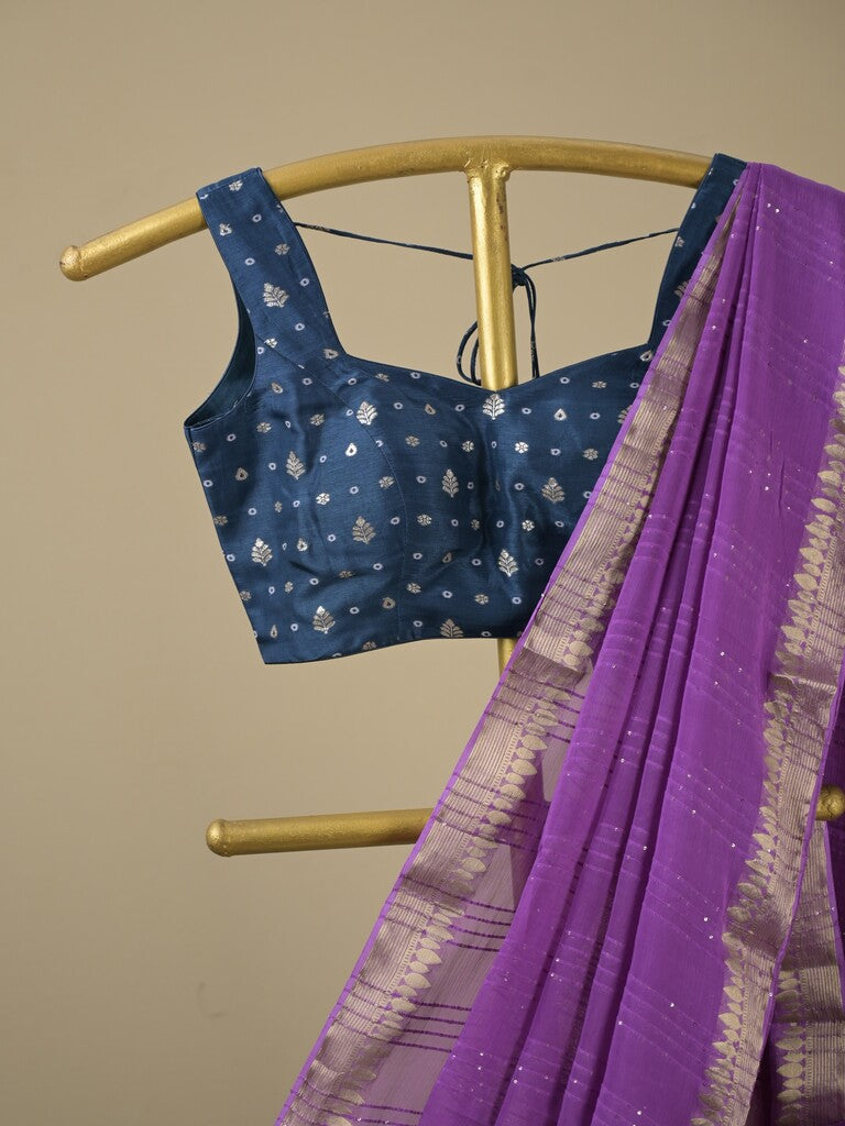 Rocket saree Georgette saree in lavender color