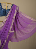 Rocket saree Georgette saree in lavender color