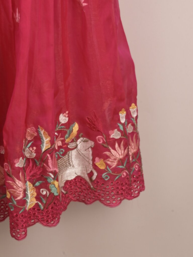 Kids designer lehenga Set | peach | party wear | 6-7 years