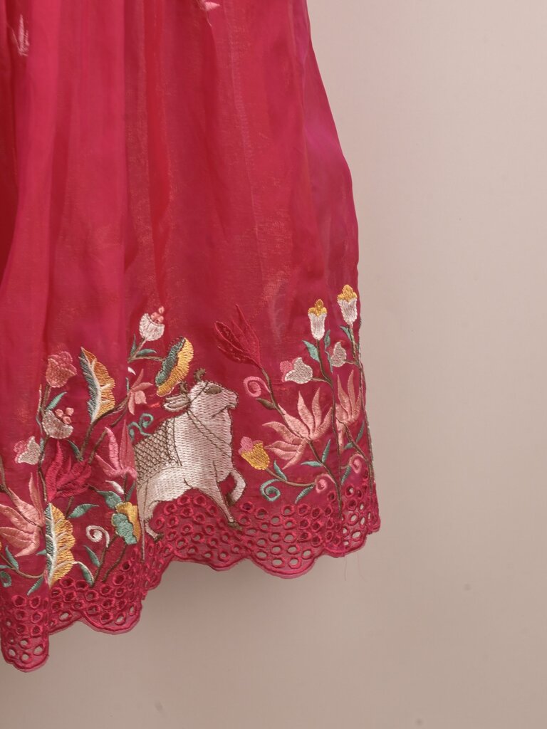 Kids designer lehenga Set | peach | party wear | 6-7 years