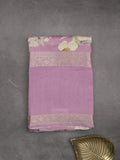 Munga fancy floral printed saree with big border and attached blouse