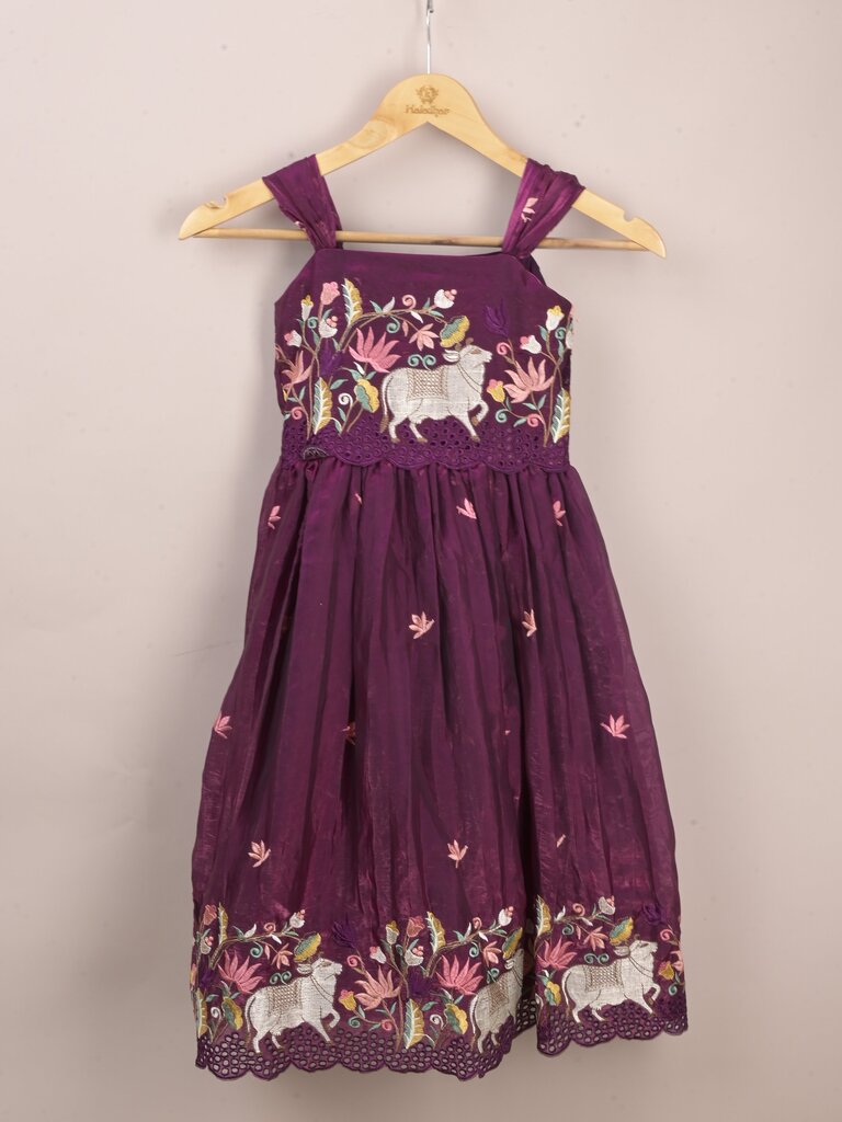 Designer kid's lehengas | wine | party wear | 4-5 years