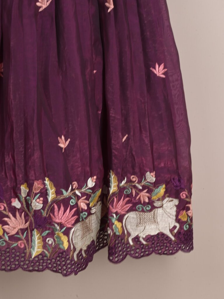 Designer kid's lehengas | wine | party wear | 4-5 years
