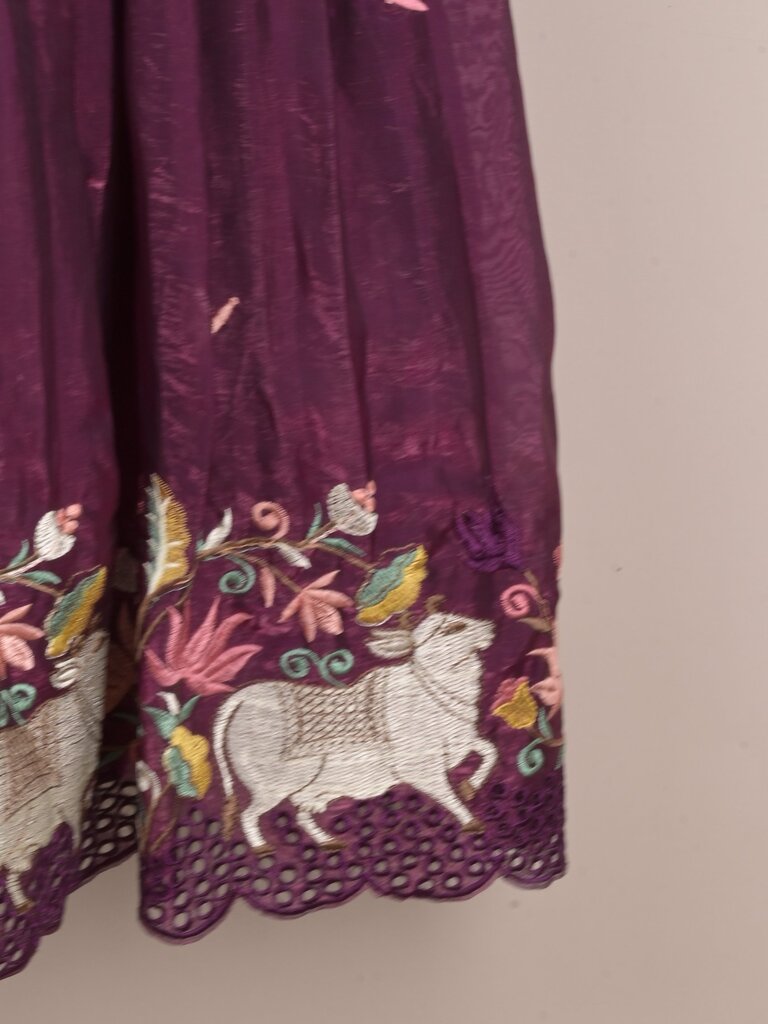 Designer kid's lehengas | wine | party wear | 4-5 years