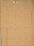 Jamdani cotton saree allover motifs and weaving pallu and attached plain blouse