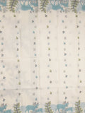 Jamdani cotton saree allover motifs and weaving pallu and attached plain blouse