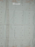 Jamdani cotton saree allover motifs and weaving pallu and attached plain blouse