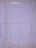Jamdani cotton saree allover motifs and weaving pallu and attached plain blouse