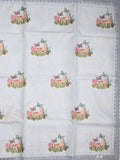 Kota fancy saree pastel grey color allover embroidery & fancy border with printed pallu and printed blouse