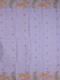 Jamdani cotton saree allover motifs and weaving pallu and attached plain blouse