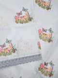 Kota fancy saree pastel grey color allover embroidery & fancy border with printed pallu and printed blouse