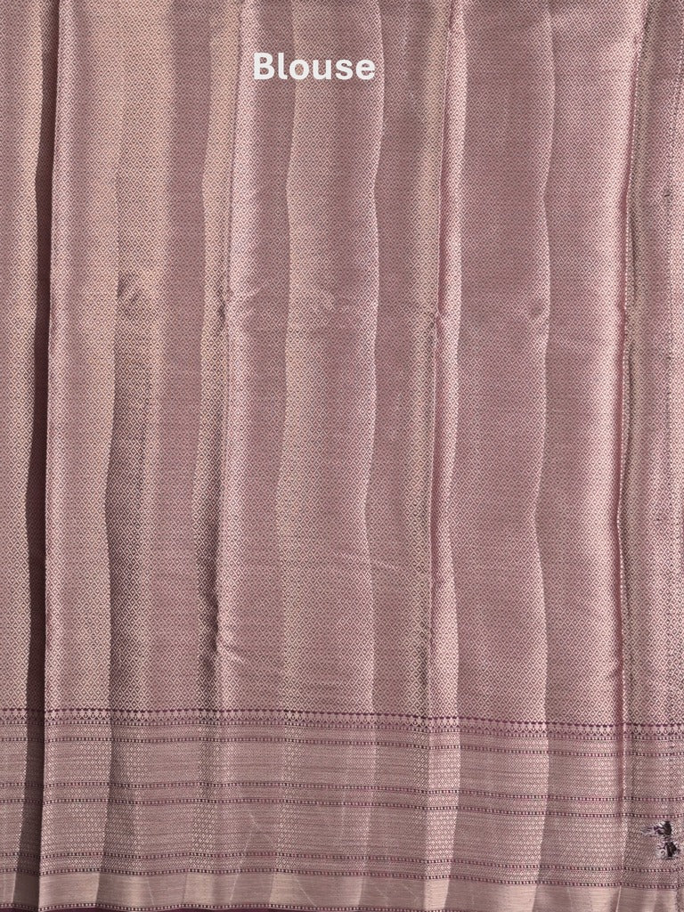 Kora fancy saree yellow color allover checks with zari border and rich pallu & brocade blouse