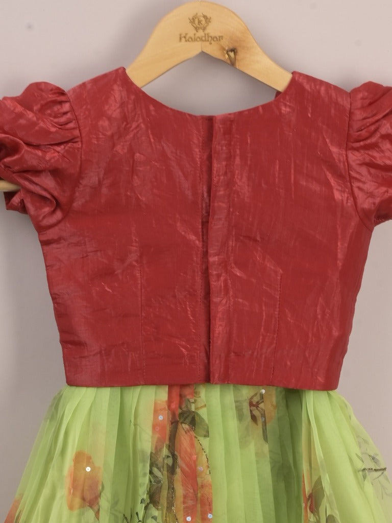 Designer kid's lehengas | wine | party wear | 4-5 years