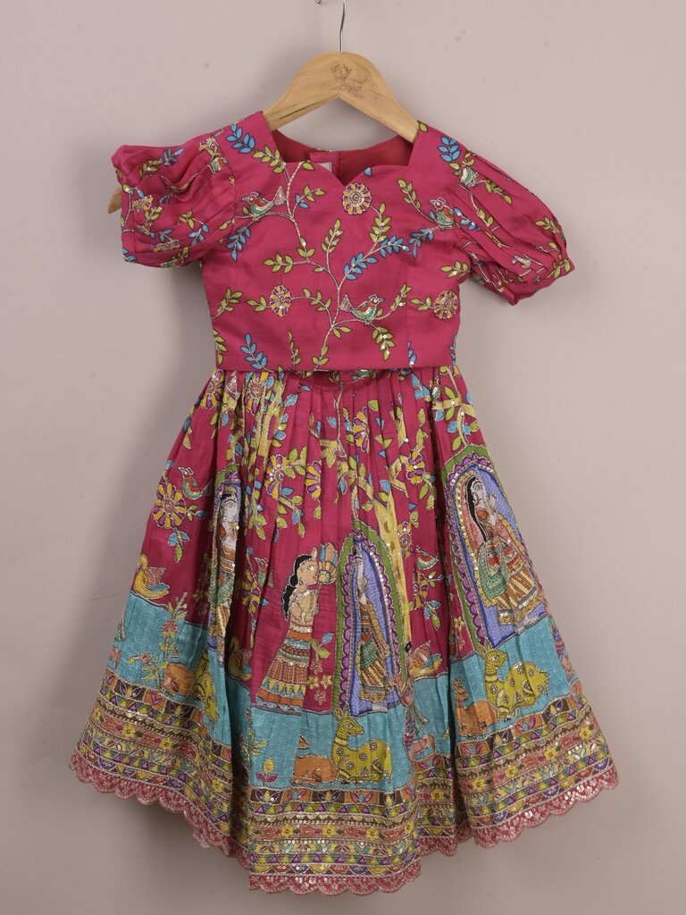 Kids Traditional Pattu Lehenga Set | baby pink | Festive & Ethnic Wear | 2-3 years