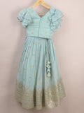 Designer lehengas for girls | sky blue | party wear & festive wear | 8-9 years