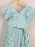 Designer lehengas for girls | sky blue | party wear & festive wear | 8-9 years
