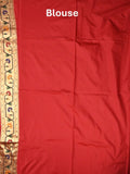 Banaras pattu saree violet color allover zari motifs & paithani border with paithani pallu and contrast blouse