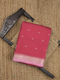 Maheshwari fancy saree allover motifs with short border with contrast pallu and attached blouse