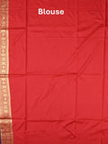 Banaras pattu saree royal blue color allover zari motifs & paithani border with paithani pallu and contrast blouse