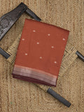 Maheshwari fancy saree allover motifs with short border with contrast pallu and attached blouse