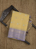 Chanderi fancy saree allover motifs with zari border with attached matching blouse
