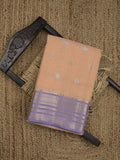 Chanderi fancy saree allover motifs with zari border with attached matching blouse
