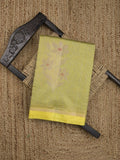 Chanderi fancy saree allover motifs with zari border with attached matching blouse