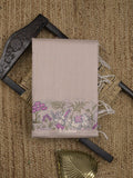 Chanderi fancy saree allover motifs with zari border with attached matching blouse
