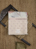 Kota fancy floral printed saree with contrast border and attached printed blouse