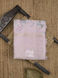 Kota fancy floral printed saree with contrast border and attached printed blouse
